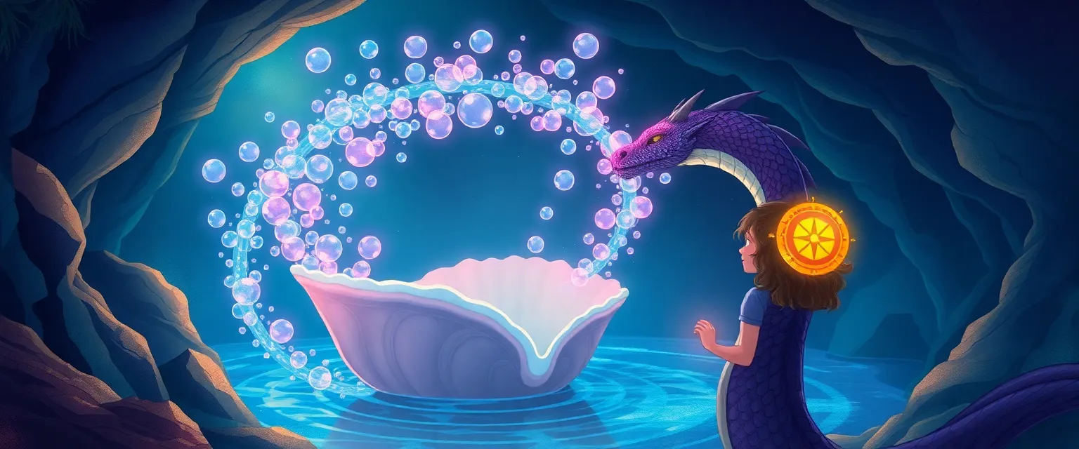 A little sea dragon creates a melody from bubbles to wake the Tidekeeper.