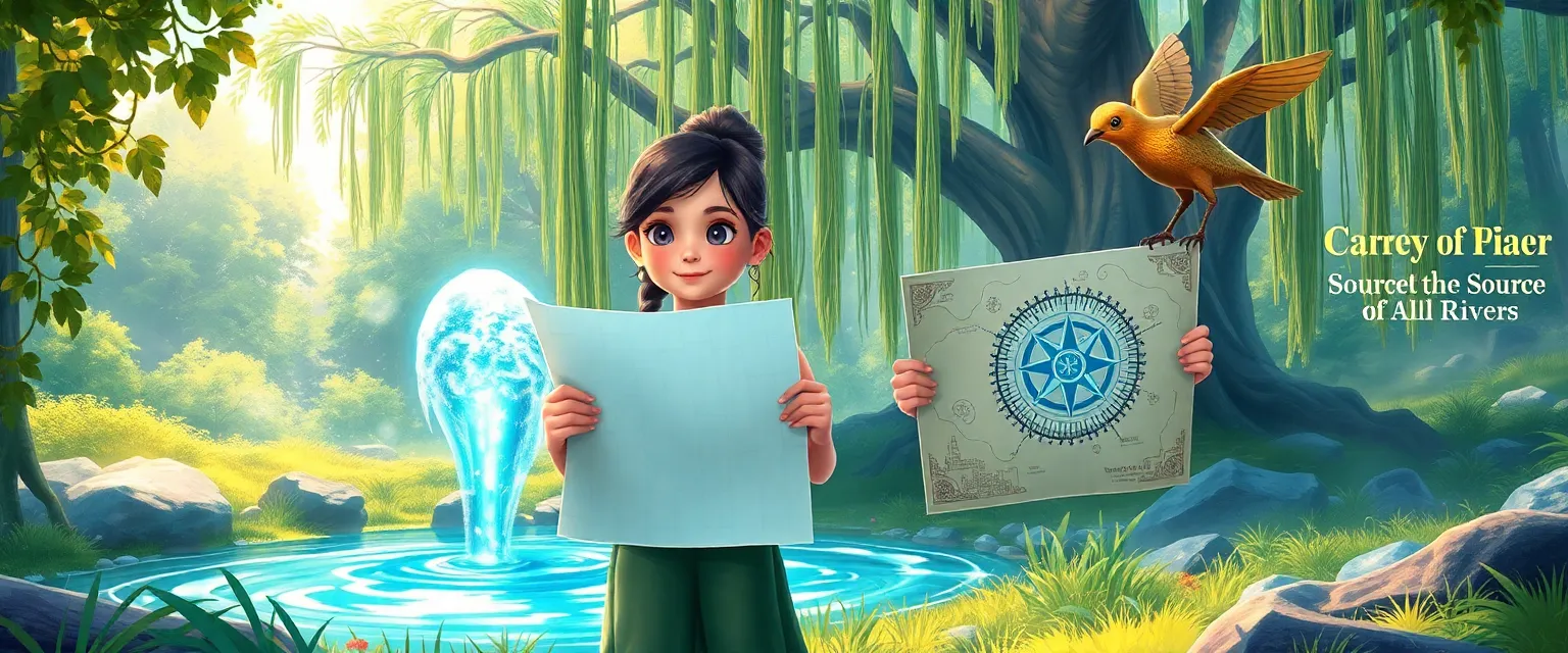 Майя с механической птицей находит волшебный источник.